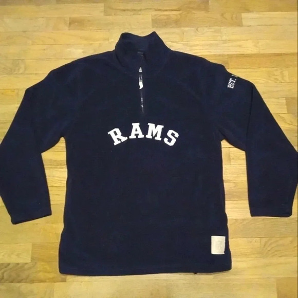 Vintage LA St Louis Rams Gridiron Classics 1/4 Zip Fleece Sweater​​ Men's Medium - Picture 1 of 9